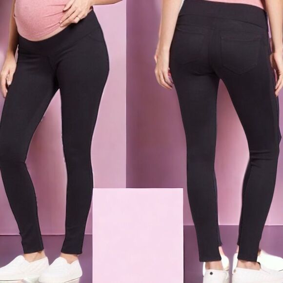 Isabel l Maternity l Black Pants, Jeggings l Mid Rise l Back Pockets l L l NWT - Picture 3 of 9